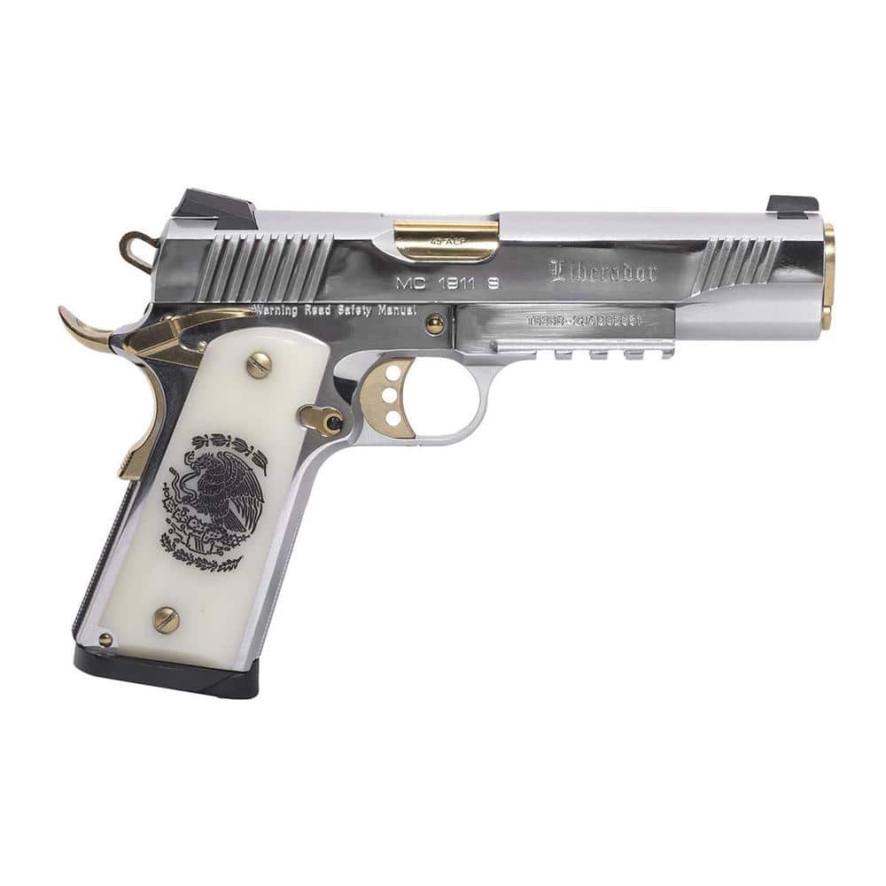 Girsan Liberador II MC1911S Government Handgun .45 ACP 9rd Magazine 5" Barrel Polished Chrome