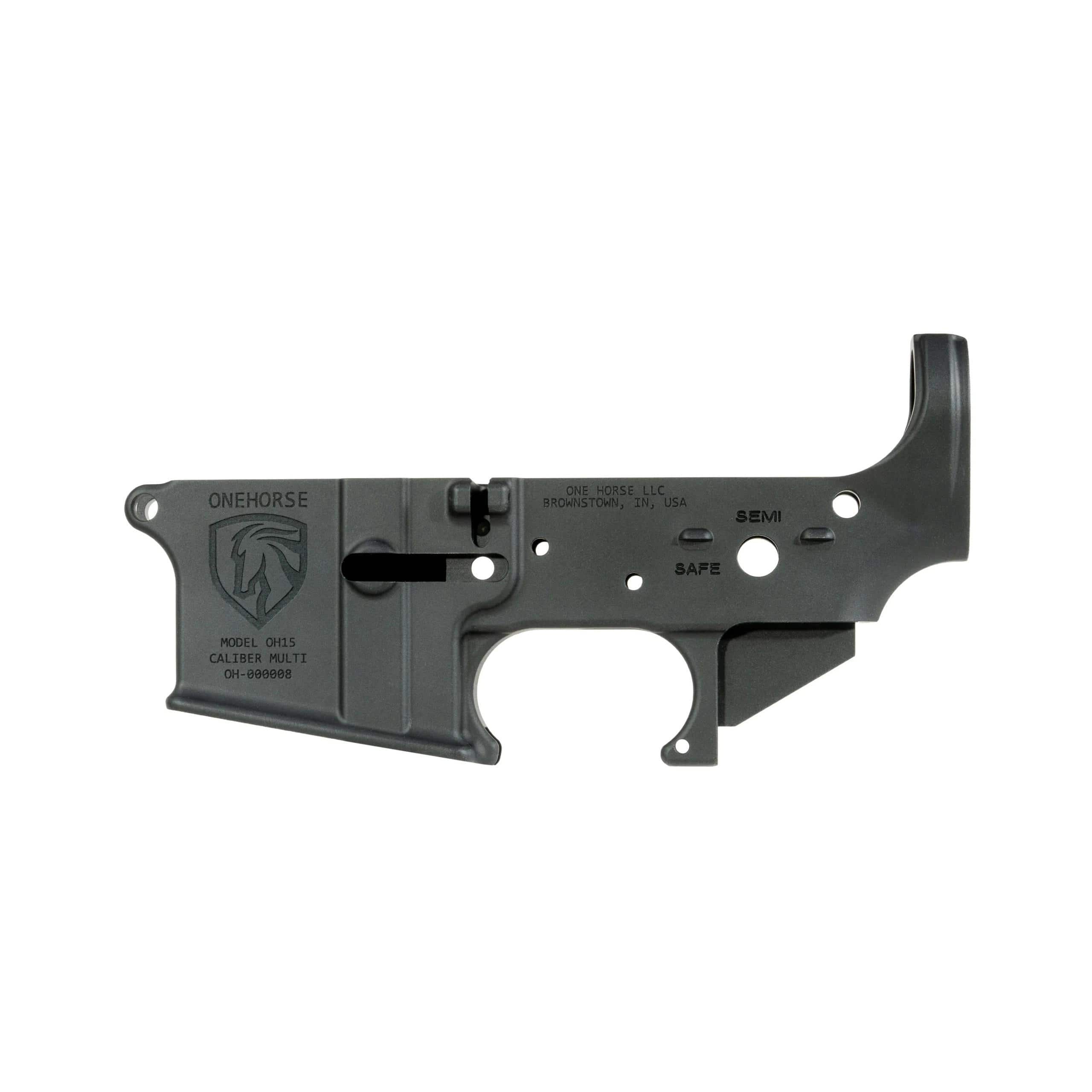 One Horse AR15 Stripped Lower Receiver Anodized