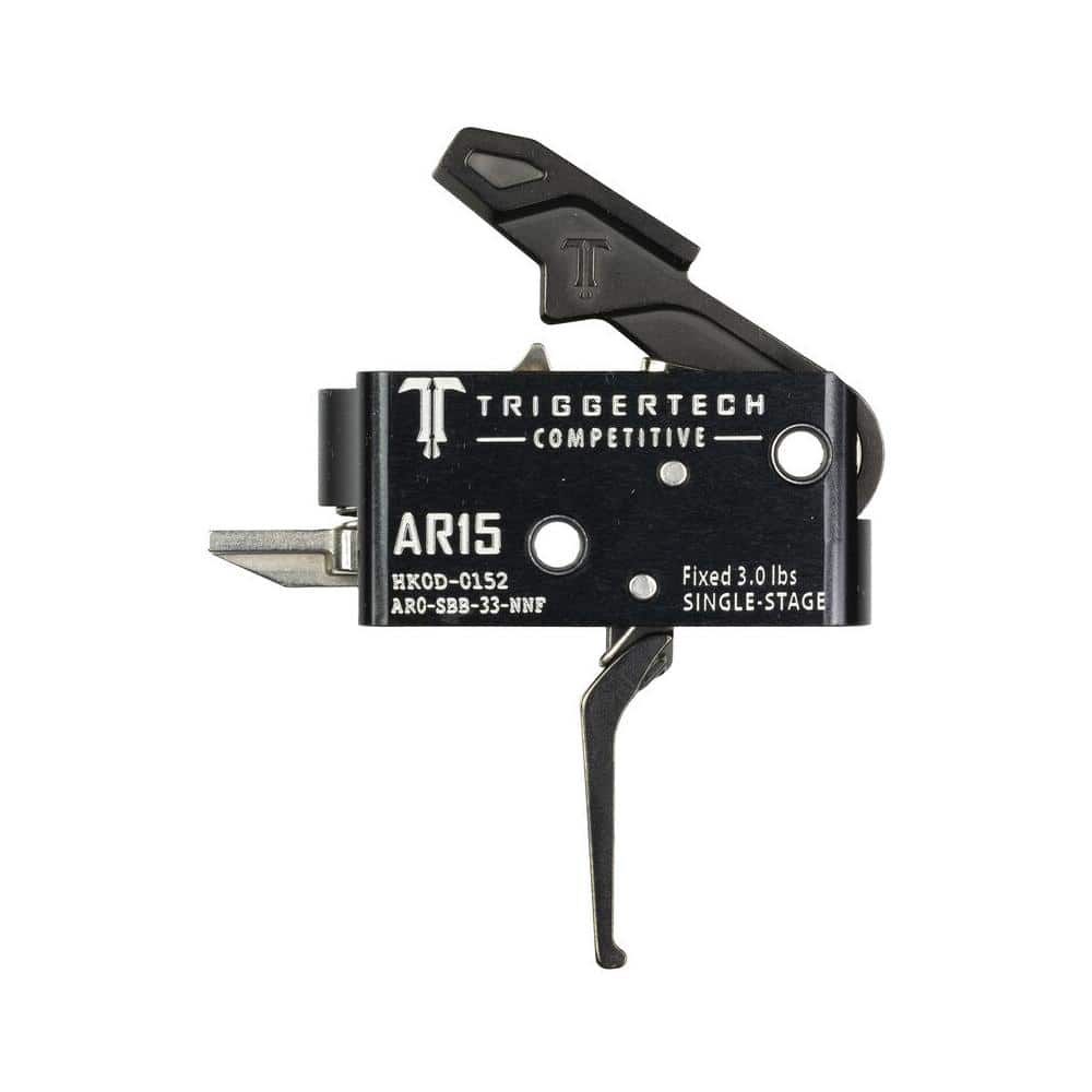 TriggerTech AR15 Single-Stage Competitive Flat Trigger Black