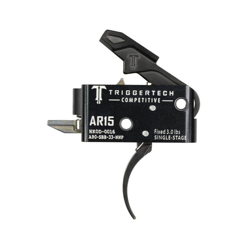 TriggerTech AR15 Single-Stage Competitive Curved Trigger Black