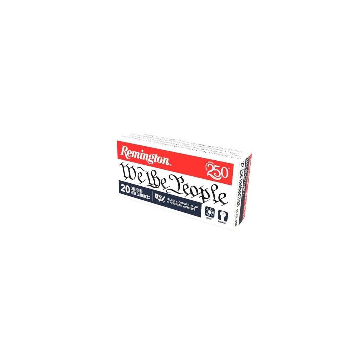 Remington We The People Rifle Ammunition 22-250 Rem 55 gr PSP 3680 fps 20/ct