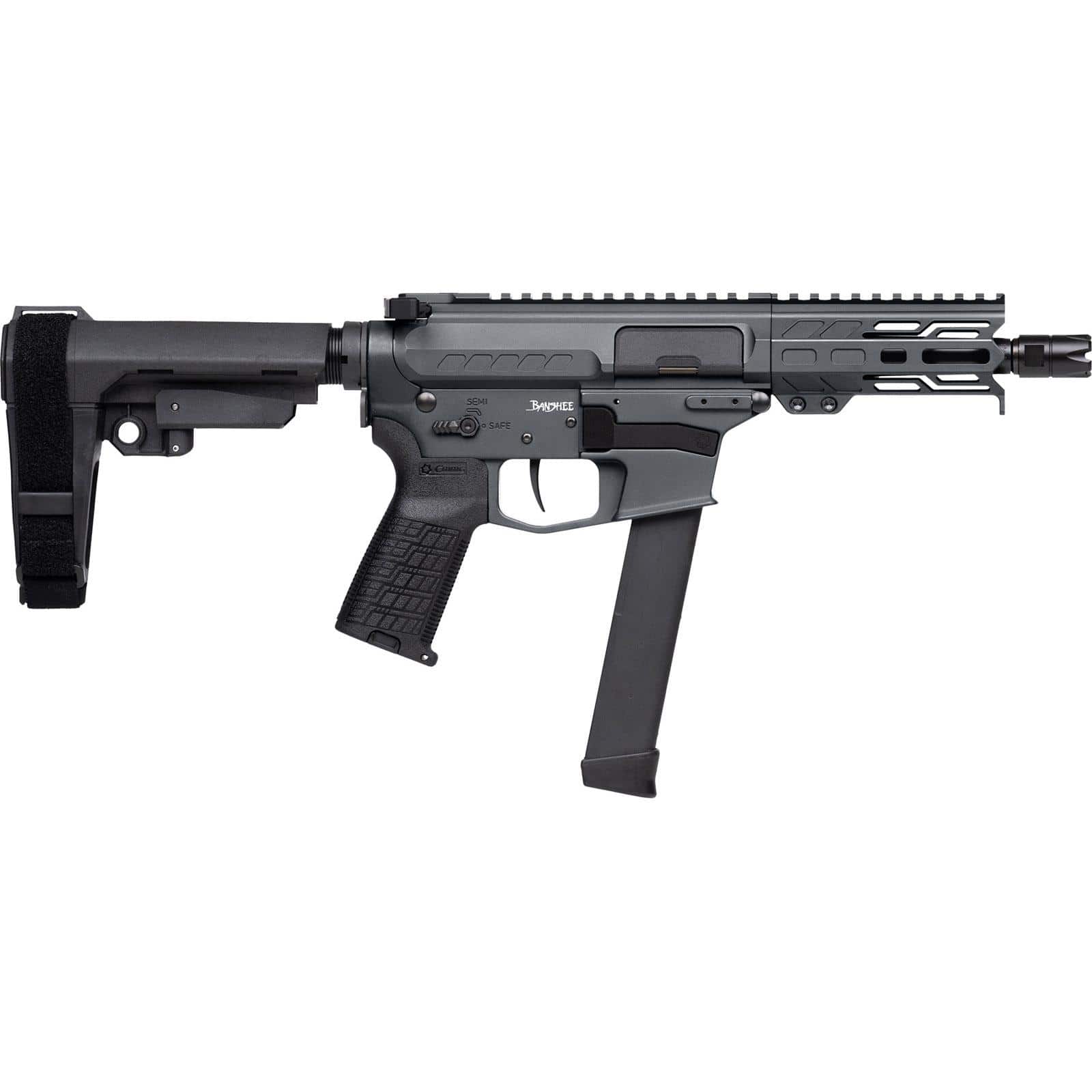CMMG Banshee Fixed Ejector MkGs Pistol 9mm Luger 33rd Magazine 5'' Barrel Tungsten w/Brace