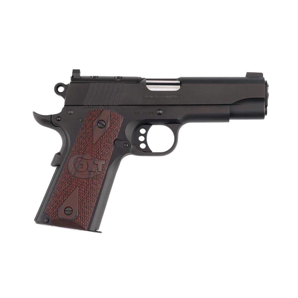 Colt Optic Ready Combat Commander Handgun 9mm Luger 9rd Magazine 4.25" Black with G10 Black Cherry Grips
