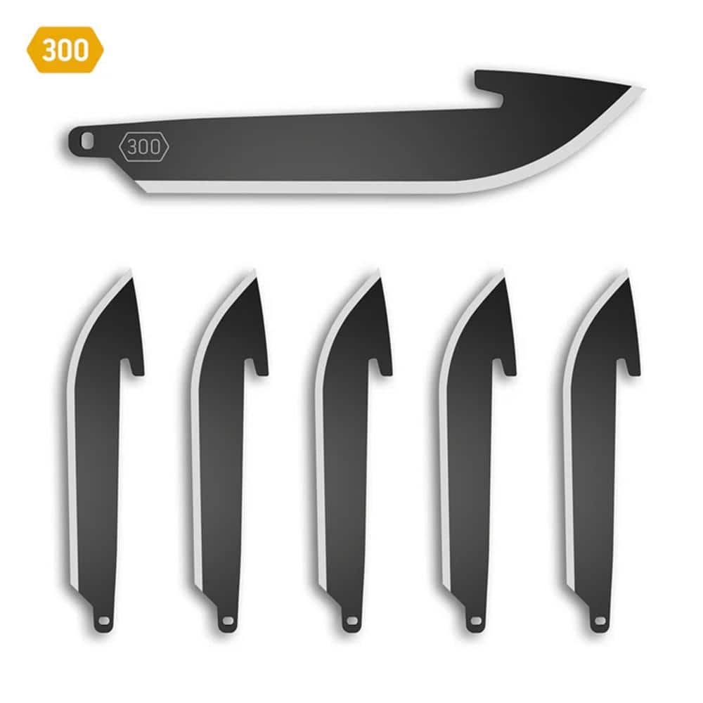 Outdoor Edge 3.0'' Drop-Point Blade Pack Black 6/ct