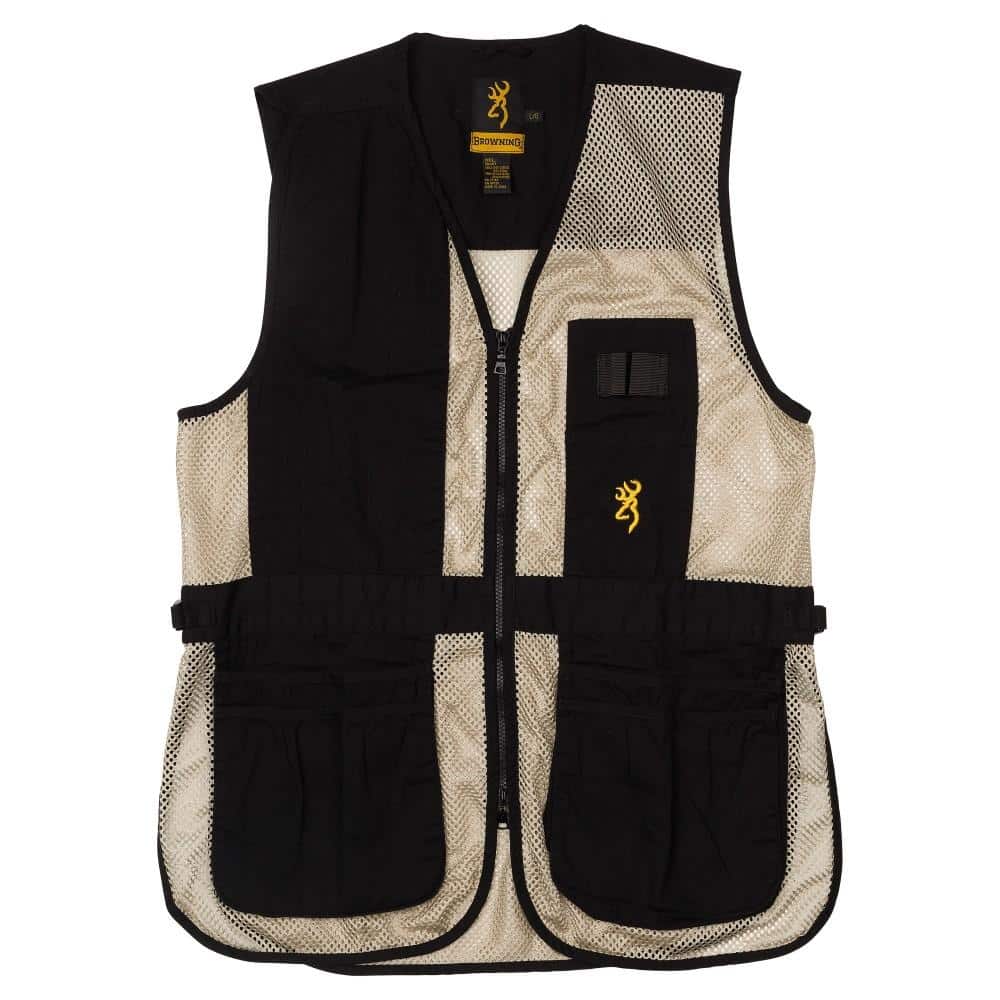 Browning Trapper Creek Mesh Shooting Vest Black and Tan L