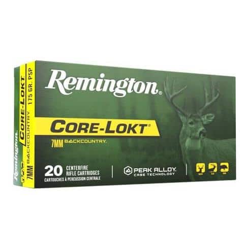 Remington Core-Lokt Rifle Ammunition 7mm Backcountry 175gr PSP 3100 fps 20/ct