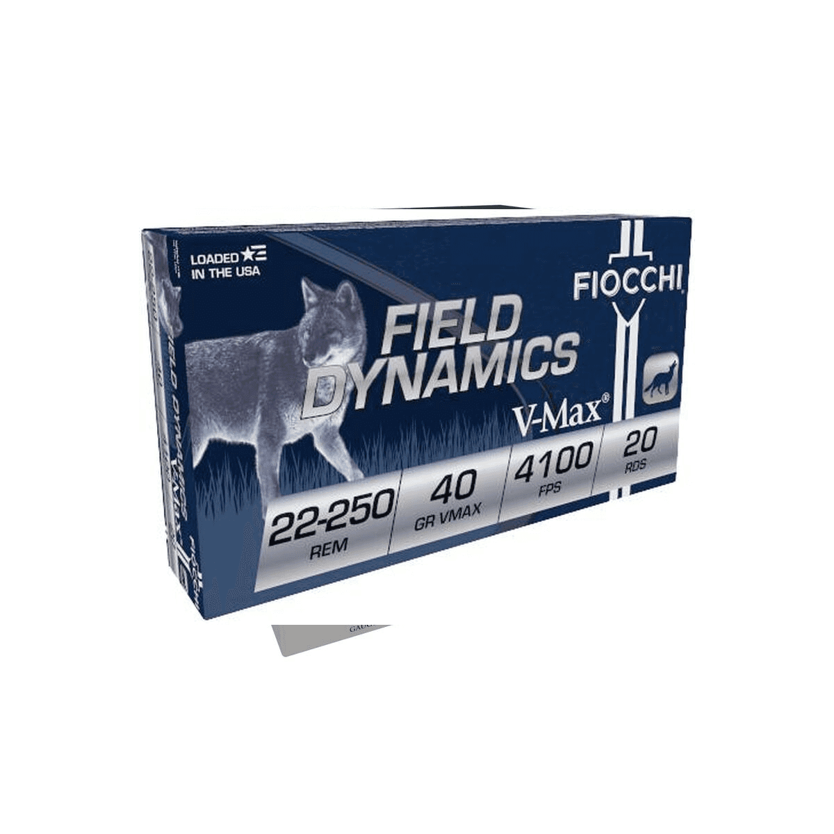 Focchi Field Dynamics V-Max Rifle Ammunition 22-250 Rem 40gr PT 4100 fps 20/ct