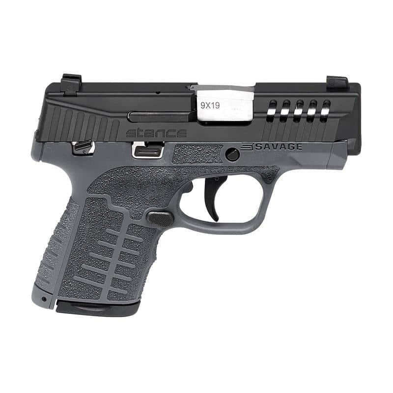 Savage Arms Stance Grey Manual Safety Night Sights Handgun 9mm Luger 7rd Magazine 3.2" Barrel Grey - DEMO
