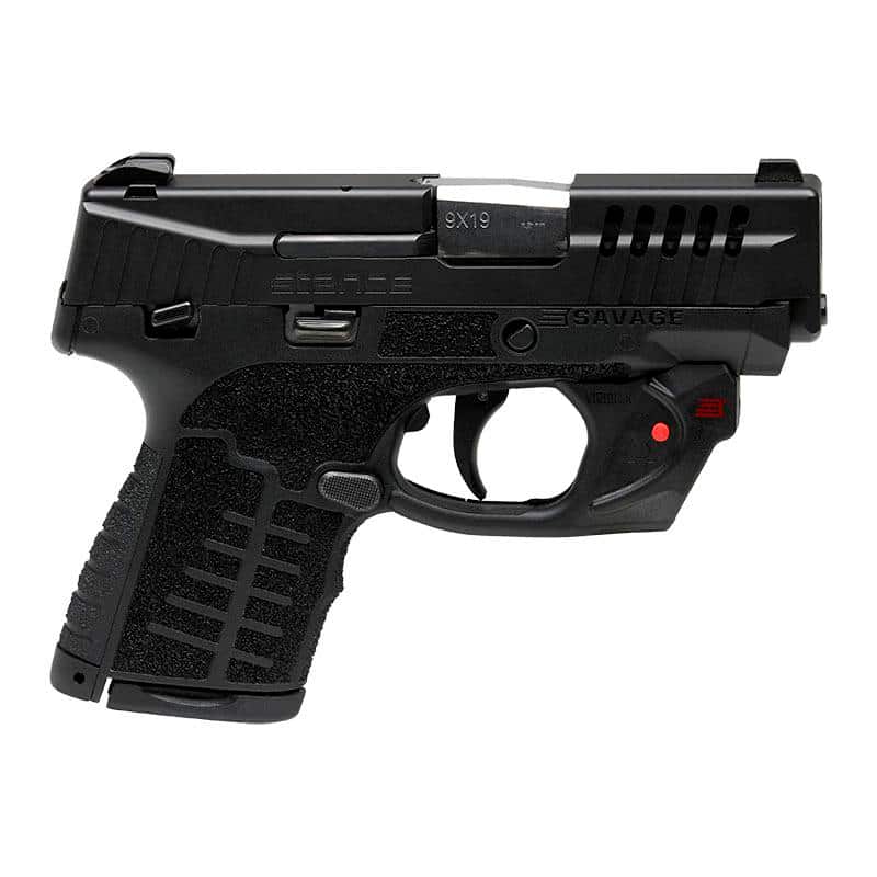 Savage Arms Stance Black Manual Safety Laser Handgun 9mm Luger 7rd Magazines 3.2" Barrel Black