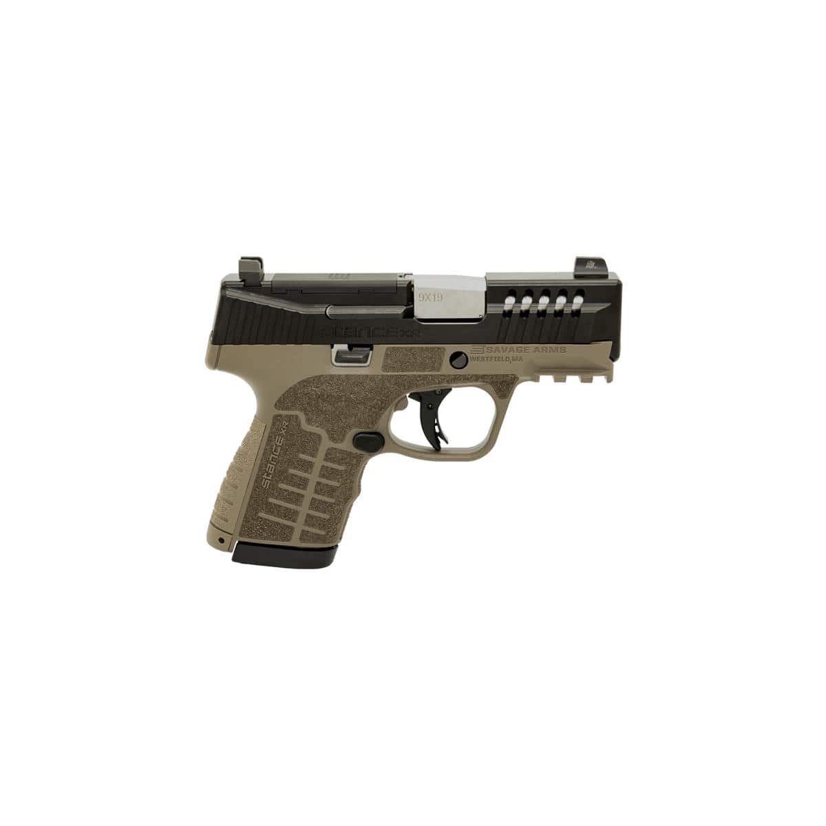 Savage Stance XR MC9 Handgun 9mm Luger 10(1)rd Magazines 3.2" Barrel FDE Night Sights No Safety - DEMO