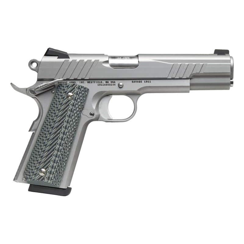 Savage 1911 Gov't Style Handgun .45 Auto 8rd Magazines (1) 5" Barrel Stainless Steel - DEMO