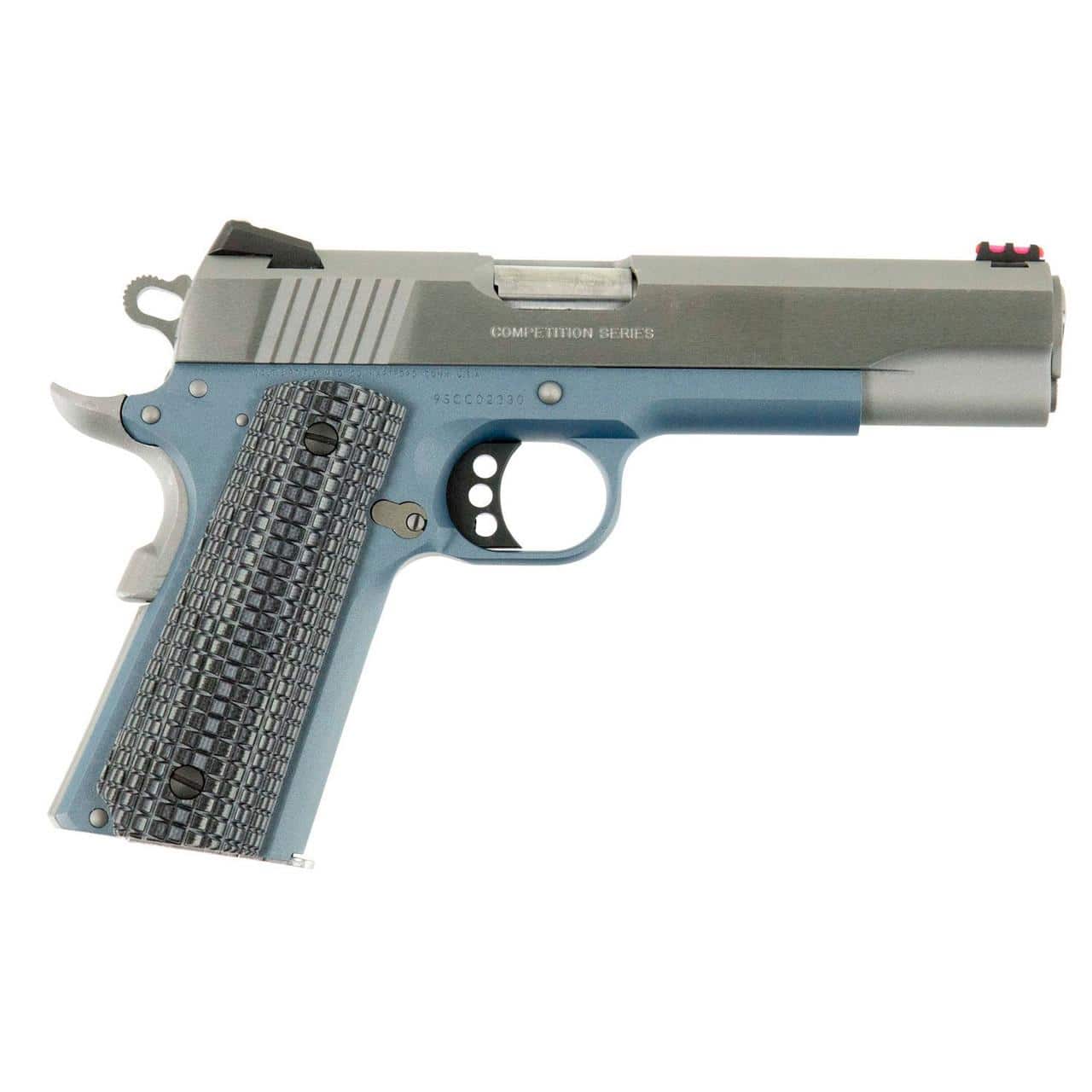 Colt Competition Government Handgun 9mm Luger 9rd Magazines(2) 5" Barrel Blue Titanium cerakote Frame Stainless Slide