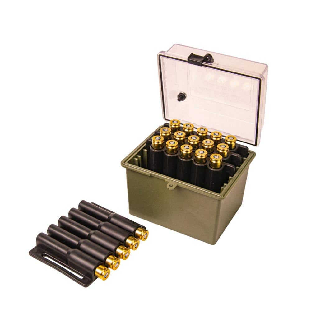 Berry's Mfg Safari Ammo Box 20rd Small Rifle Clear/Olive