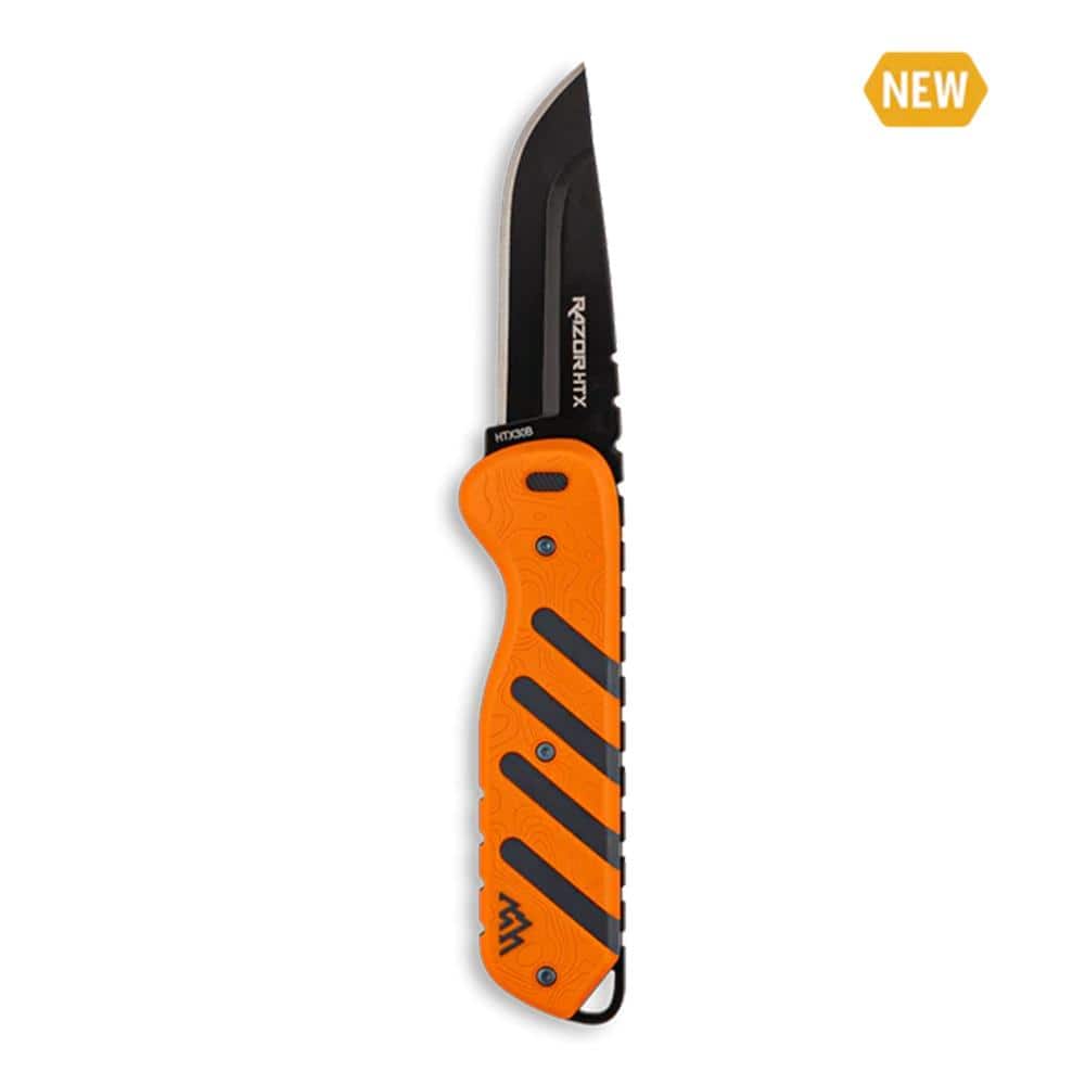 Outdoor Edge Razor HTX Replaceable Blade Fixed Knife 3" Blades Orange