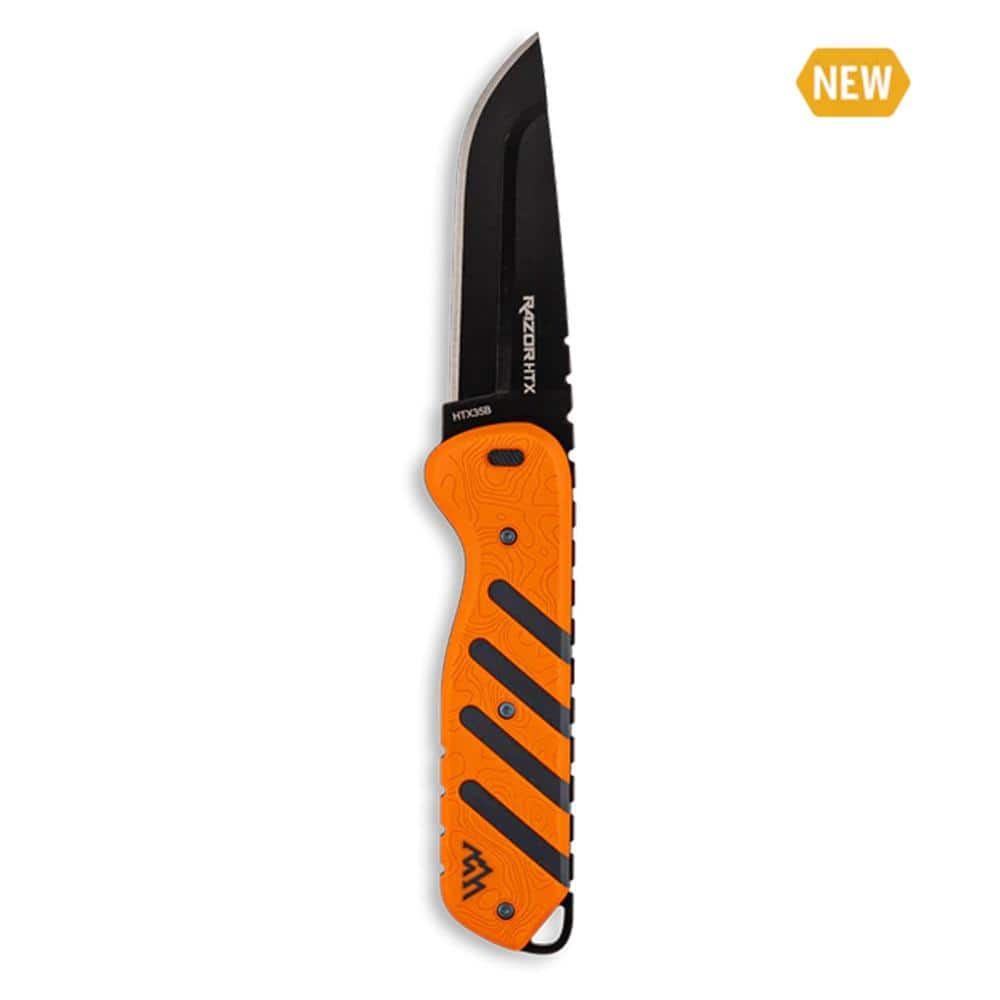 Outdoor Edge Razor HTX Replaceable Blade Fixed Knife 3-1/2" Blades Orange