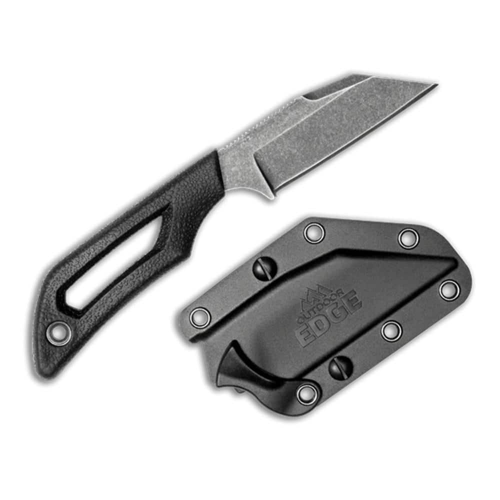 Outdoor Edge Pivot Fixed Knife  2-3/5" Wharncliffe Blade Black
