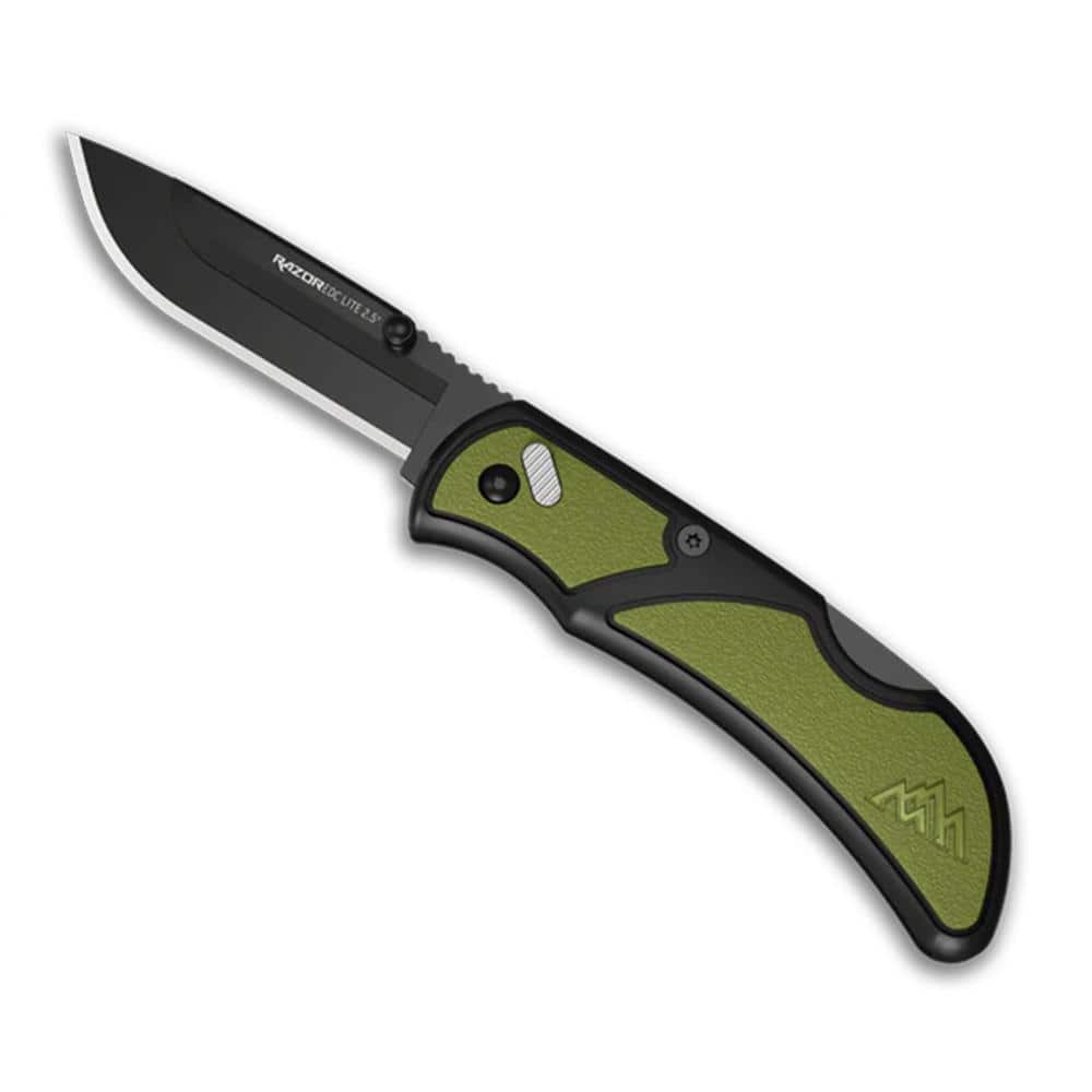 Outdoor Edge RazorEDC Lite Replaceable Blade Folding Knife 2-1/2" Drop Point Blade Green