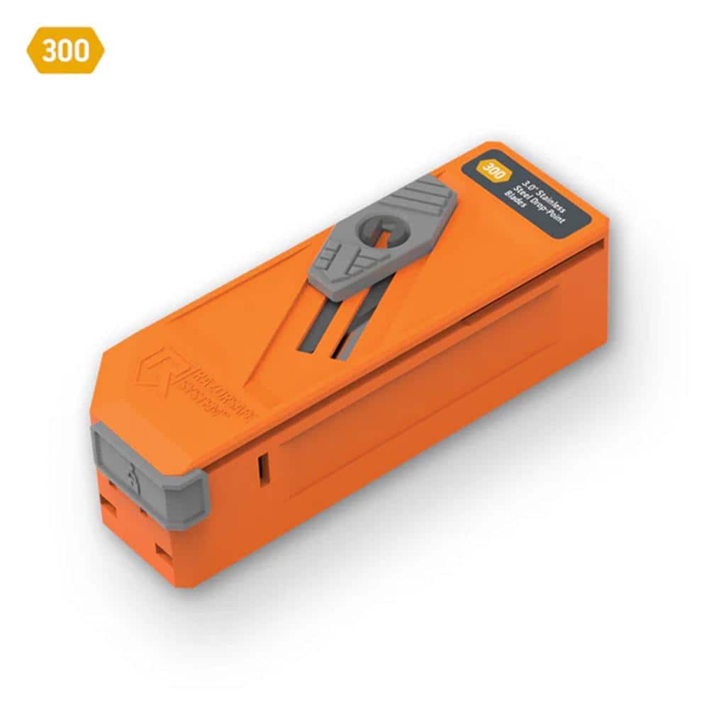 Outdoor Edge 3.0" Drop-Point Blade Dispenser Stainless 12 Blades