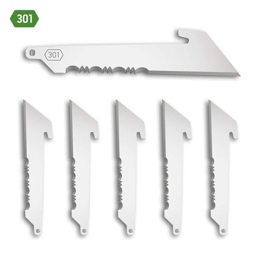 Outdoor Edge 3.0" Utility Blade Pack Half Serration 6/ct