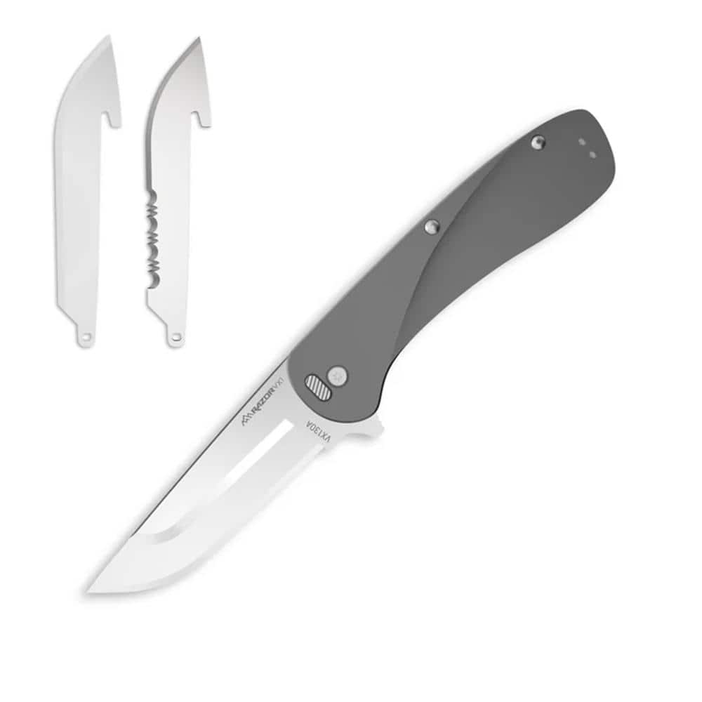 Outdoor Edge Razor VX1 Folding Knife 3" Drop Point Blade Grey