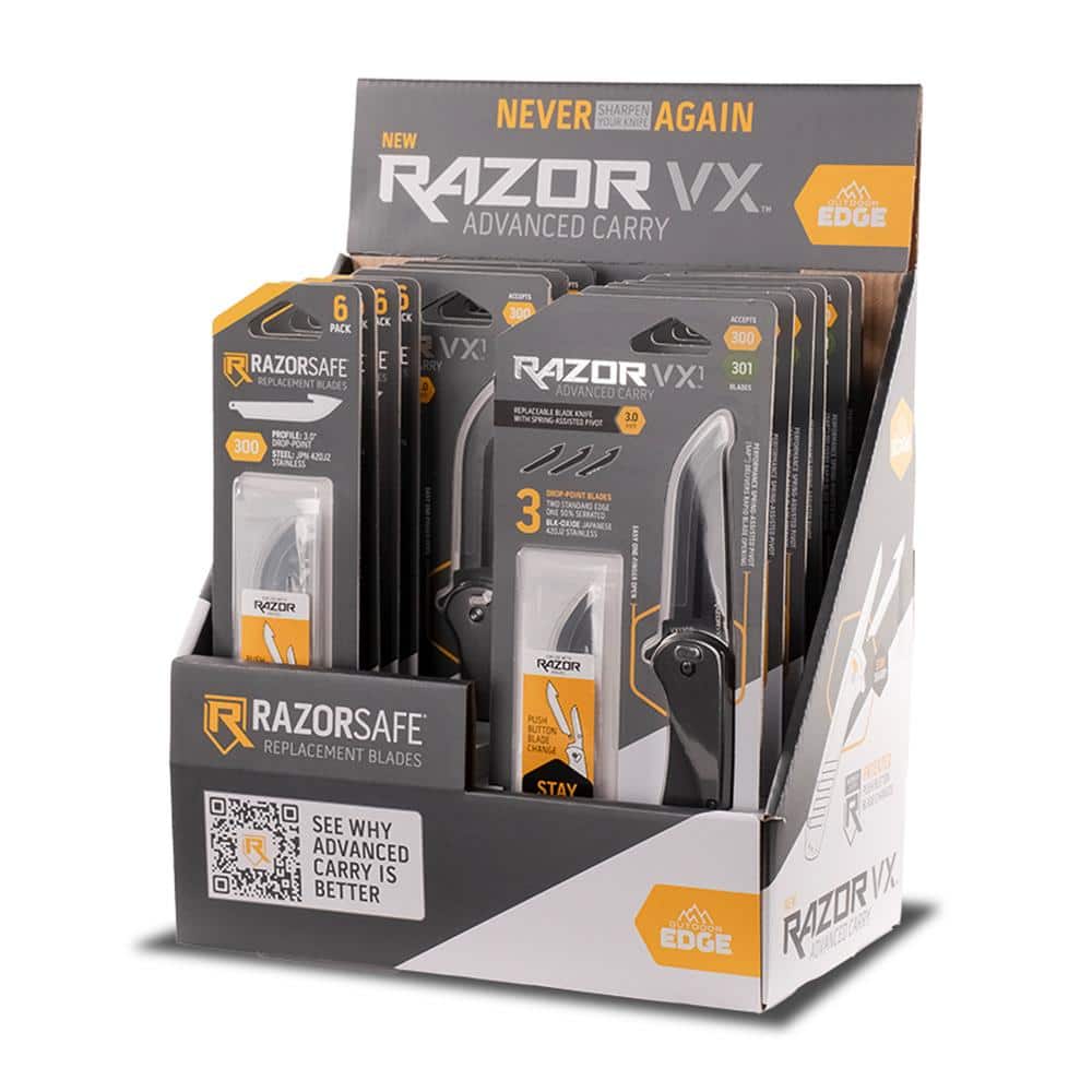 Outdoor Edge Razor VX PDQ Knife Display 9/ct