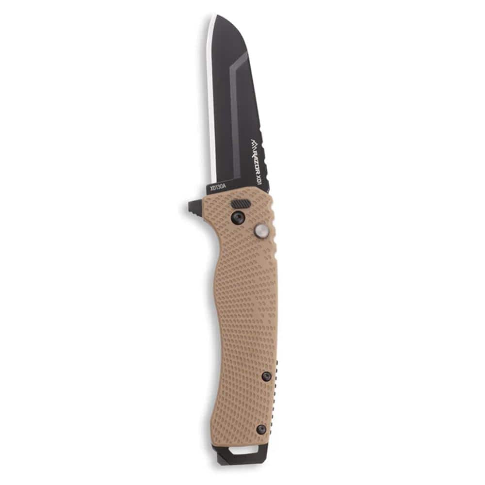 Outdoor Edge Razor XD1 Replaceable Blade Folding Knife 3" Sheepsfoot Blade Tan Scale