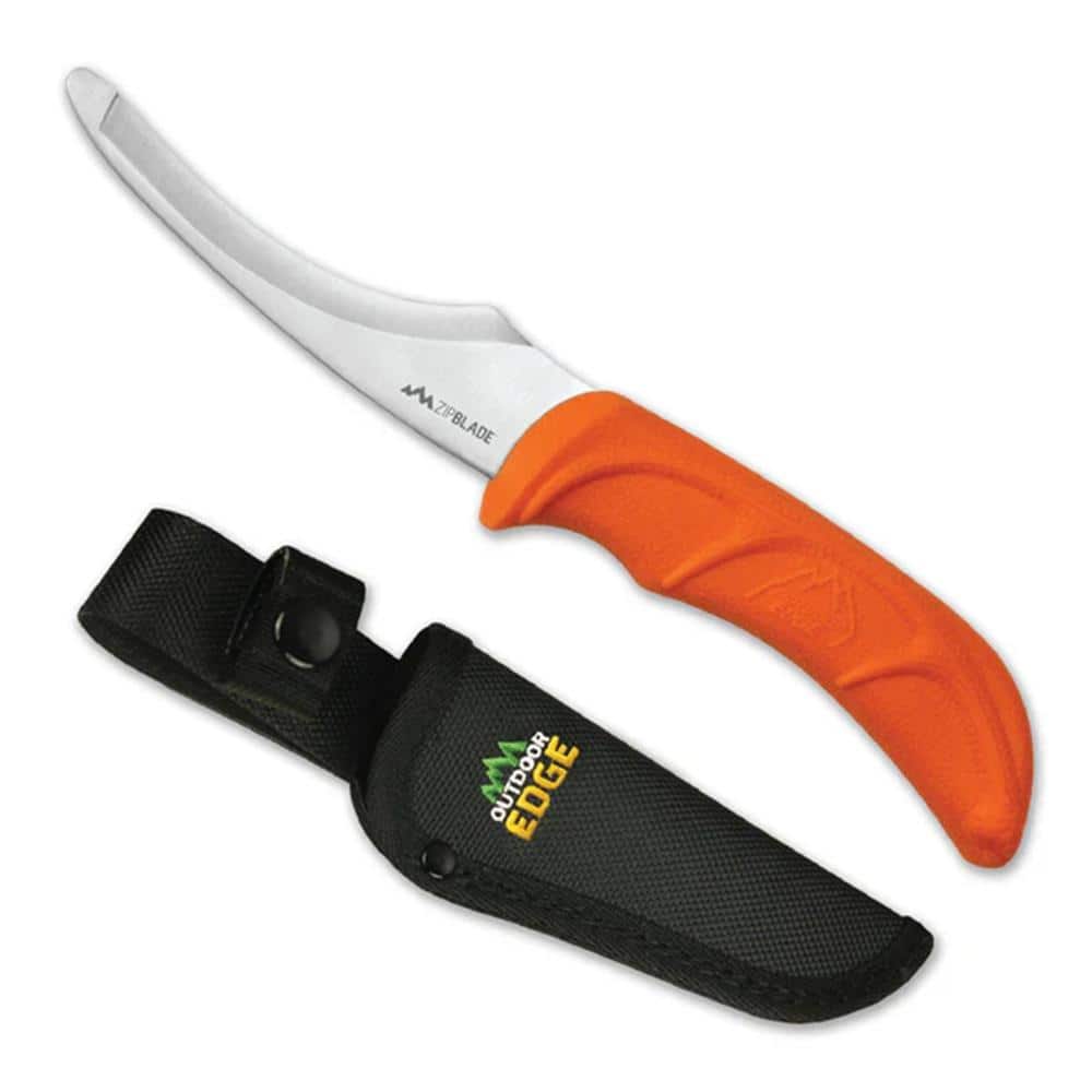 Outdoor Edge ZipBlade Fixed-Blade Field Dressing Knife 4" Blade Orange
