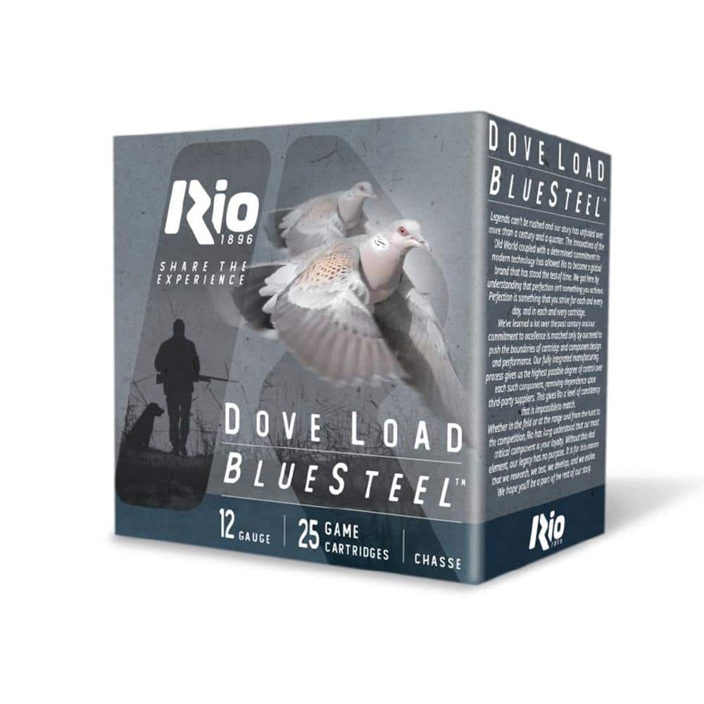 Rio Bluesteel Dove Load Shotshells 12 ga 2.75" 1oz #6 1350 fps 25/ct