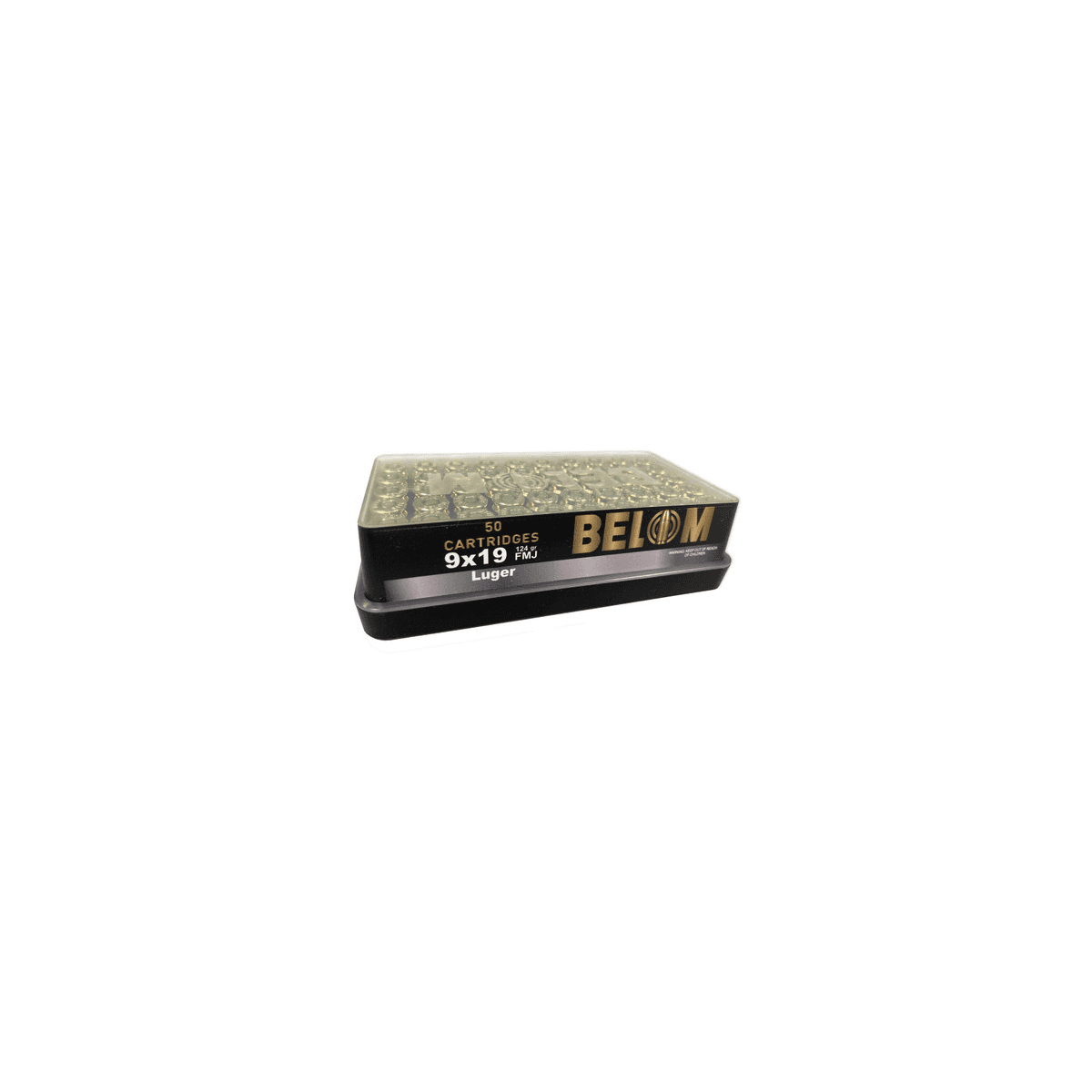 Belom Handgun Ammunition 9mm 124gr FMJ 1115 fps 50/ct