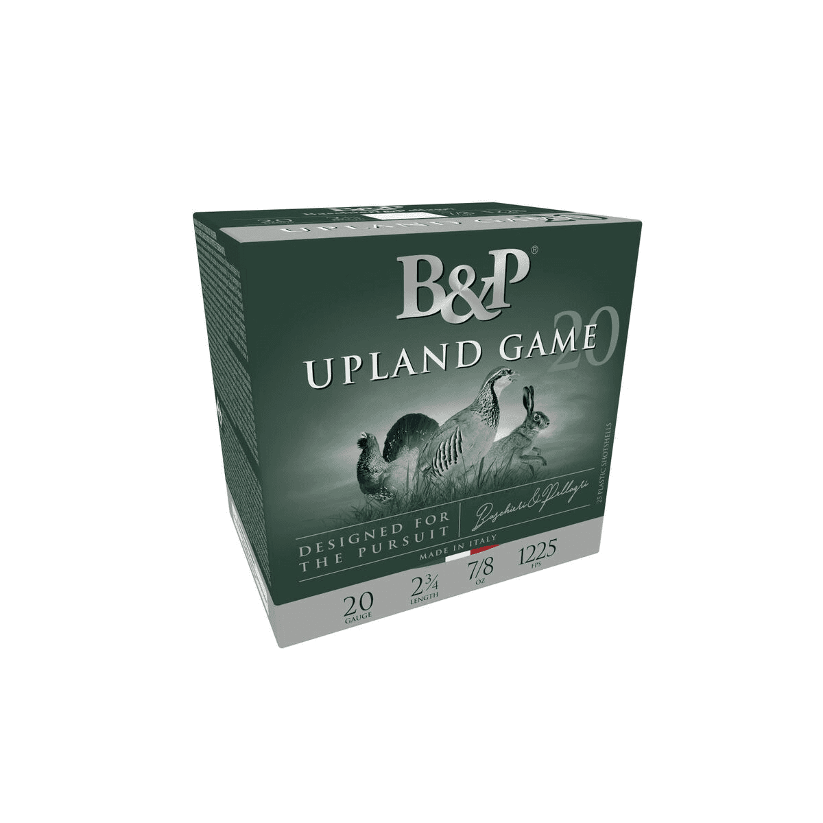 B&P Upland Game Shotshells 20GA 2-3/4'' 7/8oz 1225 fps #5 25/ct