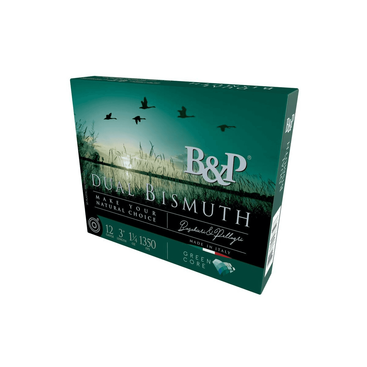 B&P Dual Bismuth Shotshells 12GA 3'' 1-1/4OZ 1350 fps #3 & #4 10/ct