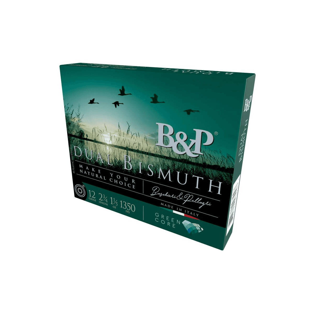 B&P Dual Bismuth Shotshells 12GA 2-3/4'' 1-1/5OZ  4+3 1350FPS 10/ct