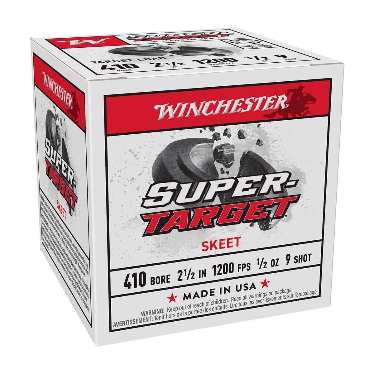 Winchester Super-Target Shotshells 410ga 2-1/2" 1/2oz 1300 fps #9 25/ct