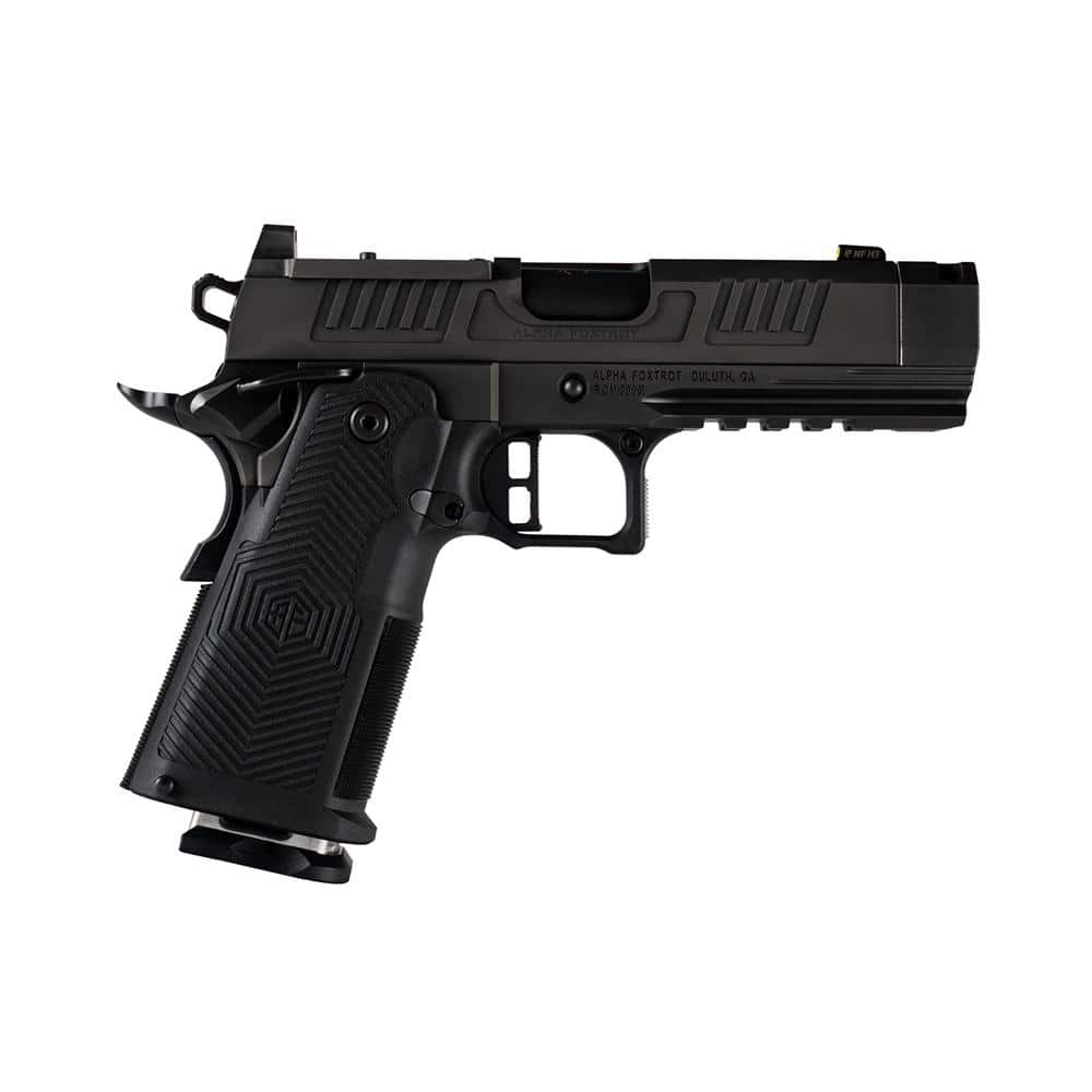 Alpha Foxtrot AF1911-Romulus Handgun 9mm Luger 20rd Magazines(5) 3.5" Compensated Threaded Barrel Black MOS Cut