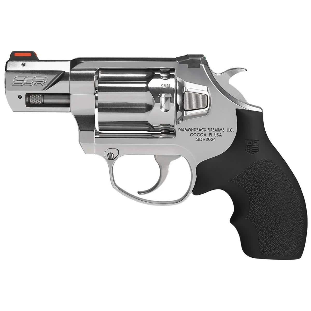 Diamondback SDR 9MM 6 Round 2" Barrel Double Action w/ Fiber Optic Sights Polished Stainless
