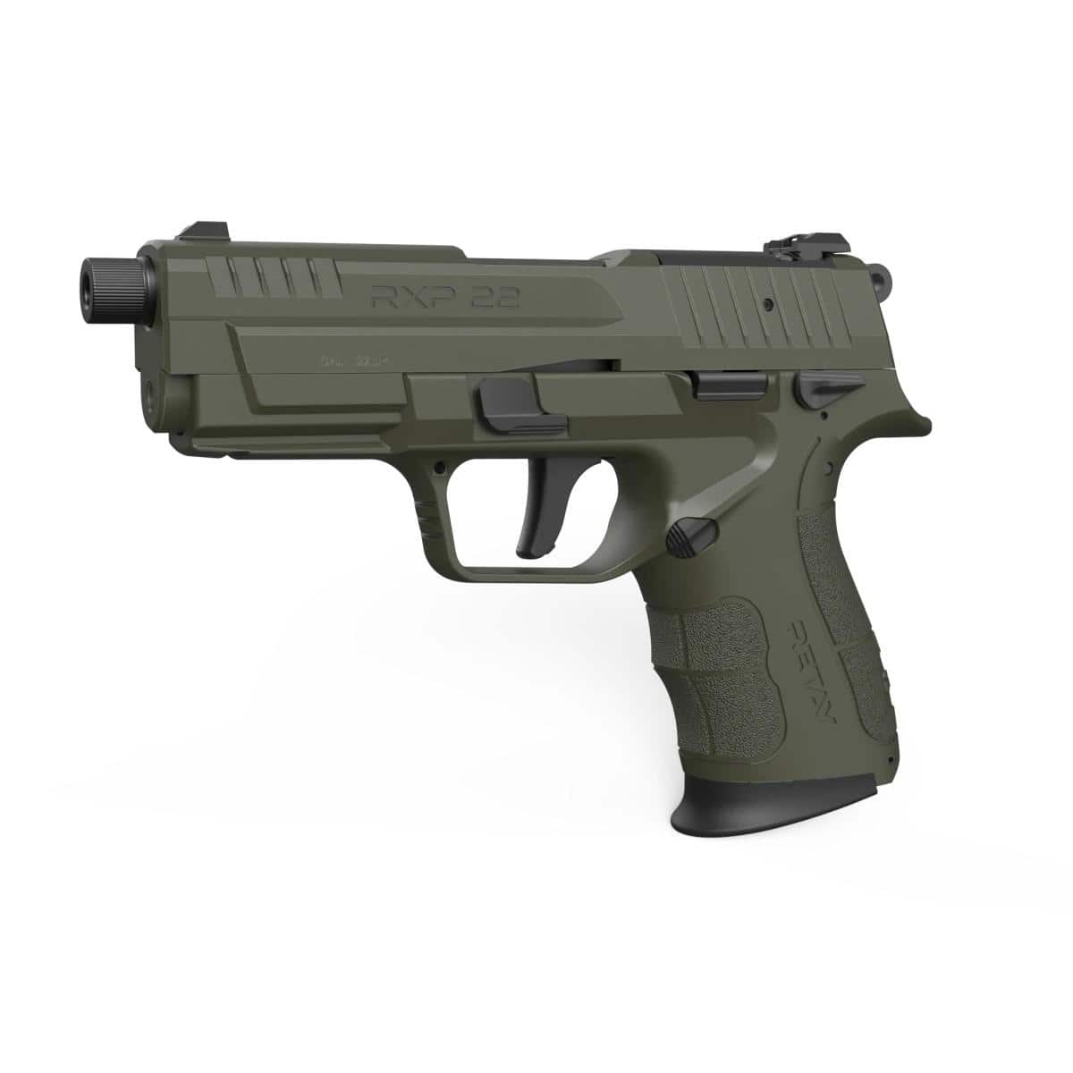 Retay RXP22 22LR 13Rd (1) & 18Rd (1) Magazines OD GREEN Threaded Barrel