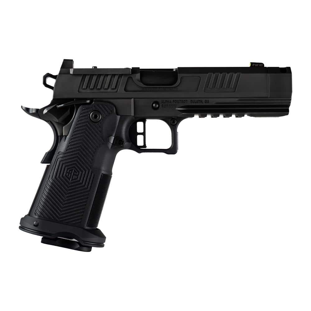 Alpha Foxtrot AF1911-Romulus Handgun 9mm Luger 20rd Magazines(5) 4.25" Compensated Threaded Barrel Black MOS Cut