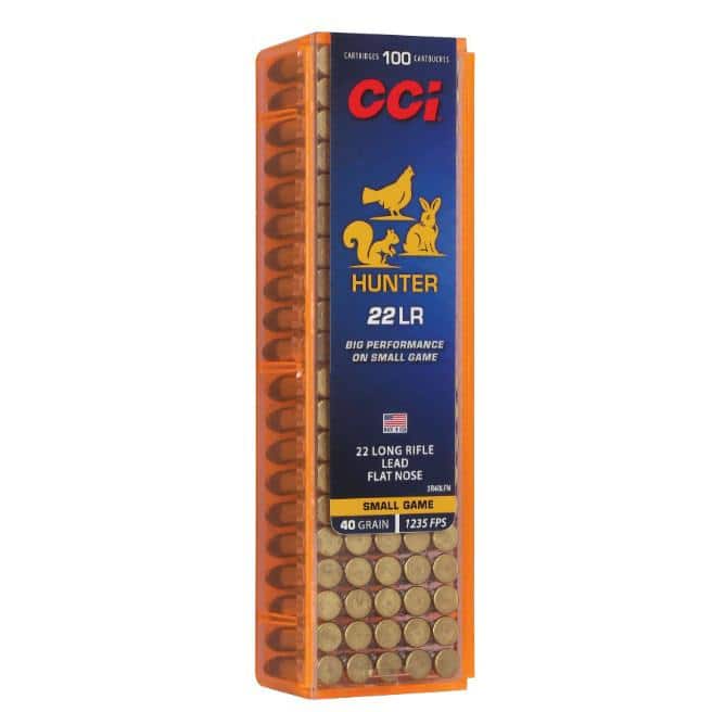 CCI Hunter Series Rimfire Ammunition .22 LR 40gr LFN 1235fps 100/ct