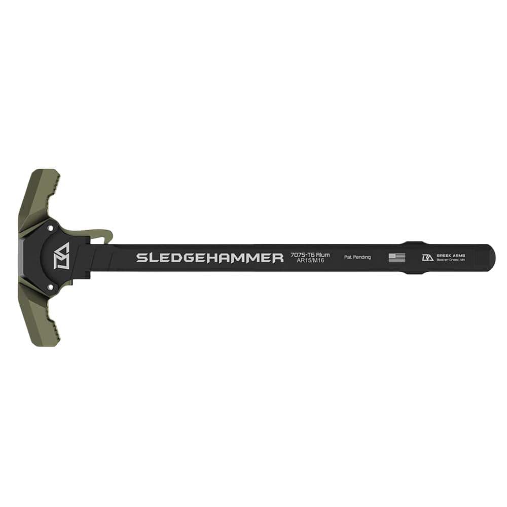 Breek Arms Sledgehammer AR-15 Gas Block Charging Handle Ranger Green