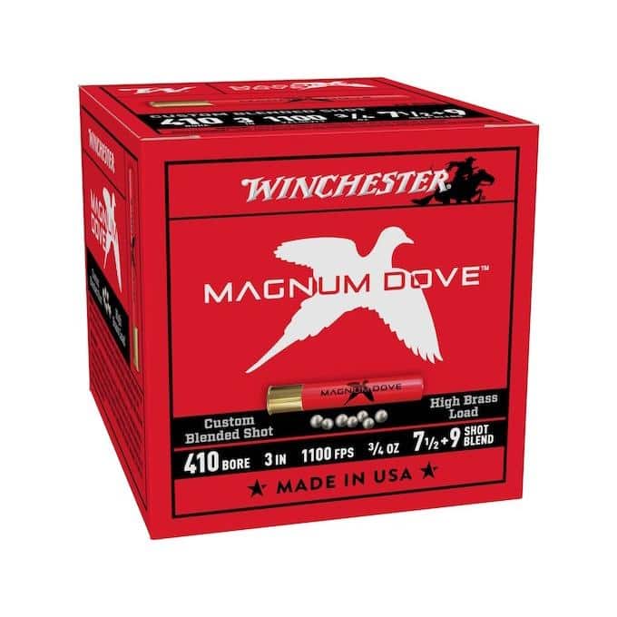 Winchester Magnum Dove Shotshell 410ga 3" 3/4oz 1100 fps #7.5&9 25/ct