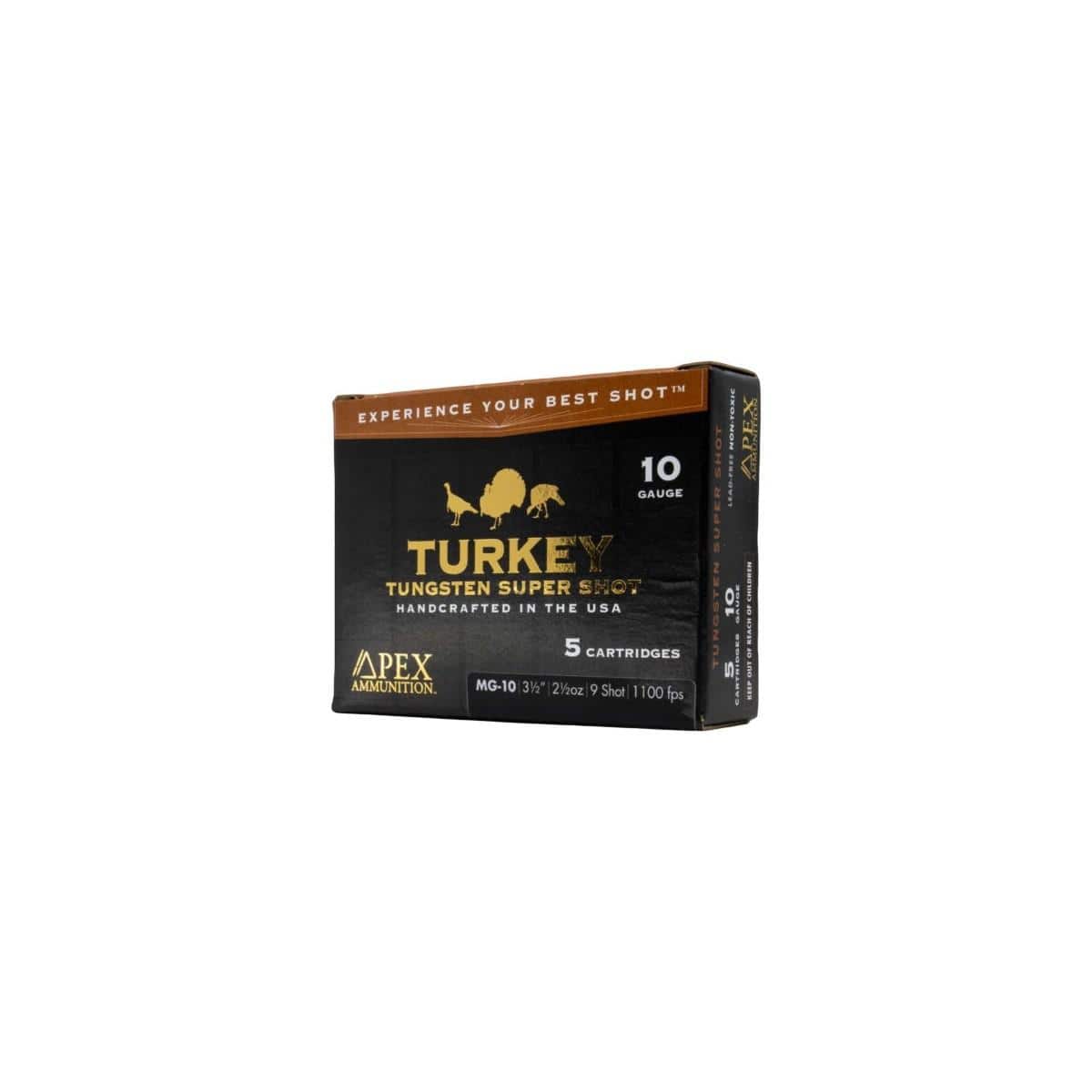 Apex Ammunition Turkey TSS Shotshells 10ga 3.5'' 2-1/2oz 1100fps #9 5/ct