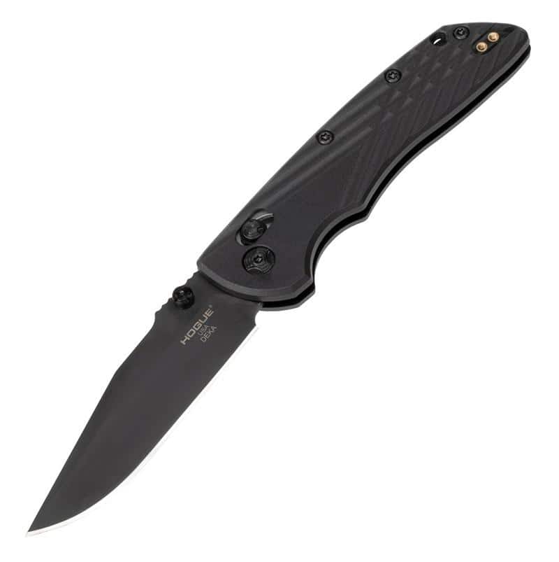 Hogue Deka Manual Folder Knife 3 1/4" Clip Point Blade Black