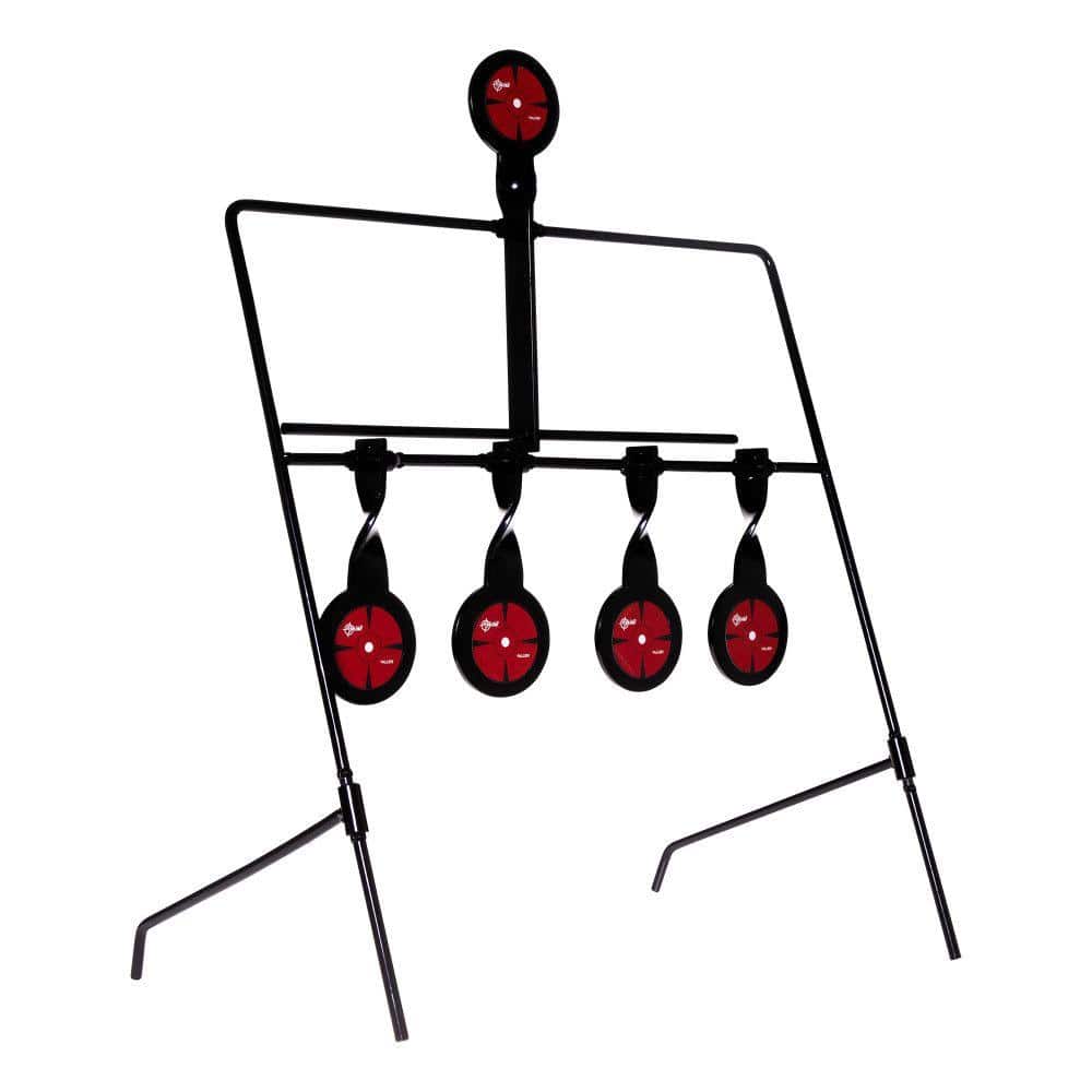 EZ-Aim Deflector Resetting Spinner Target System 16"W x 22.25"H Black/Red