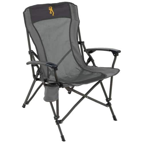 Browning Fireside Gold Buckmark Chair Charcoal/Grey