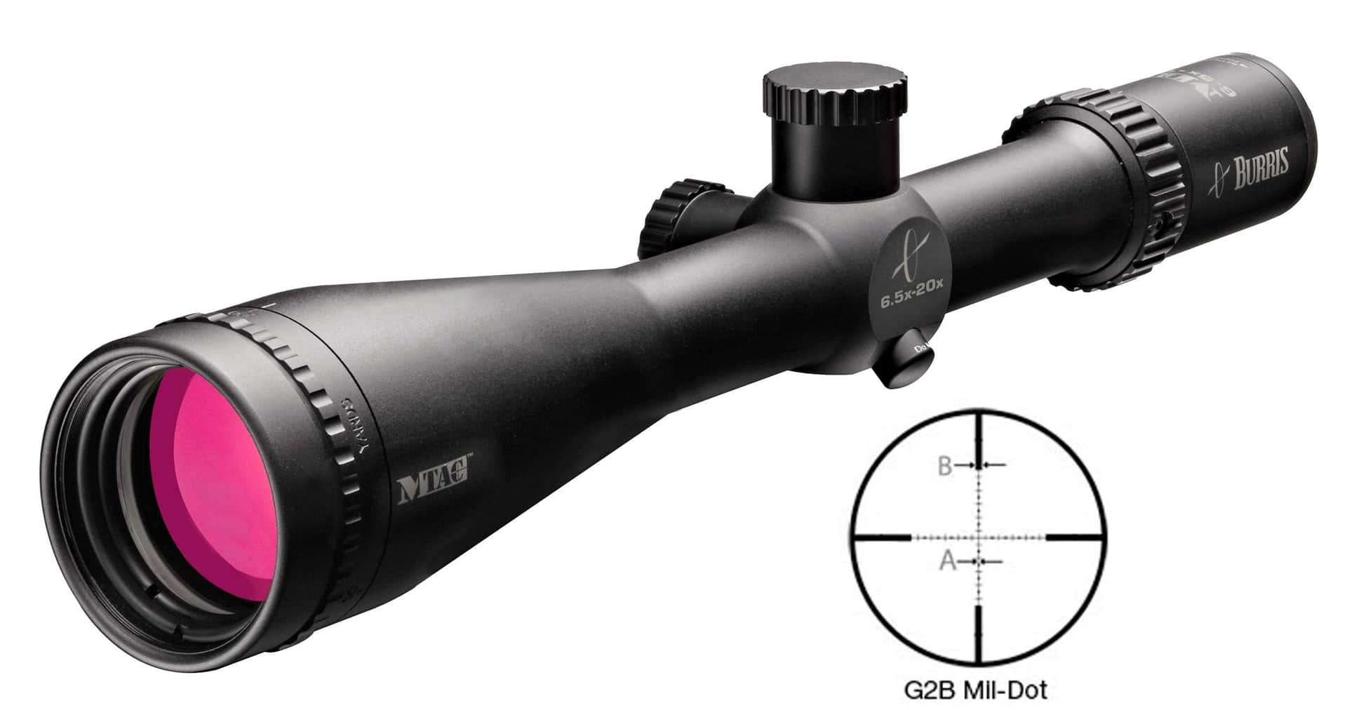 REFURBISHED Burris MTAC Rifle Scope - 6.5-20x50mm G2B Mil-Dot Reticle
