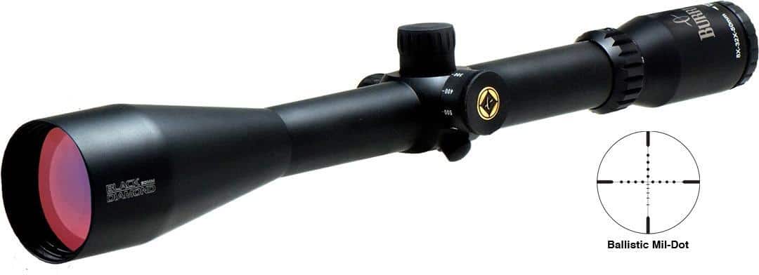 BLEMISHED Burris 8-32x50 Black Diamond Rifle Scope Ballistic Mil-Dot Matte Side PA Target Knobs