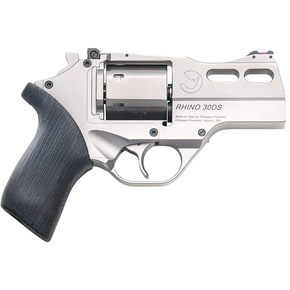Chiappa Rhino 30DS Handgun 10mm 6rd Capacity 3" Barrel Nickel Black with 3 Moon Clips