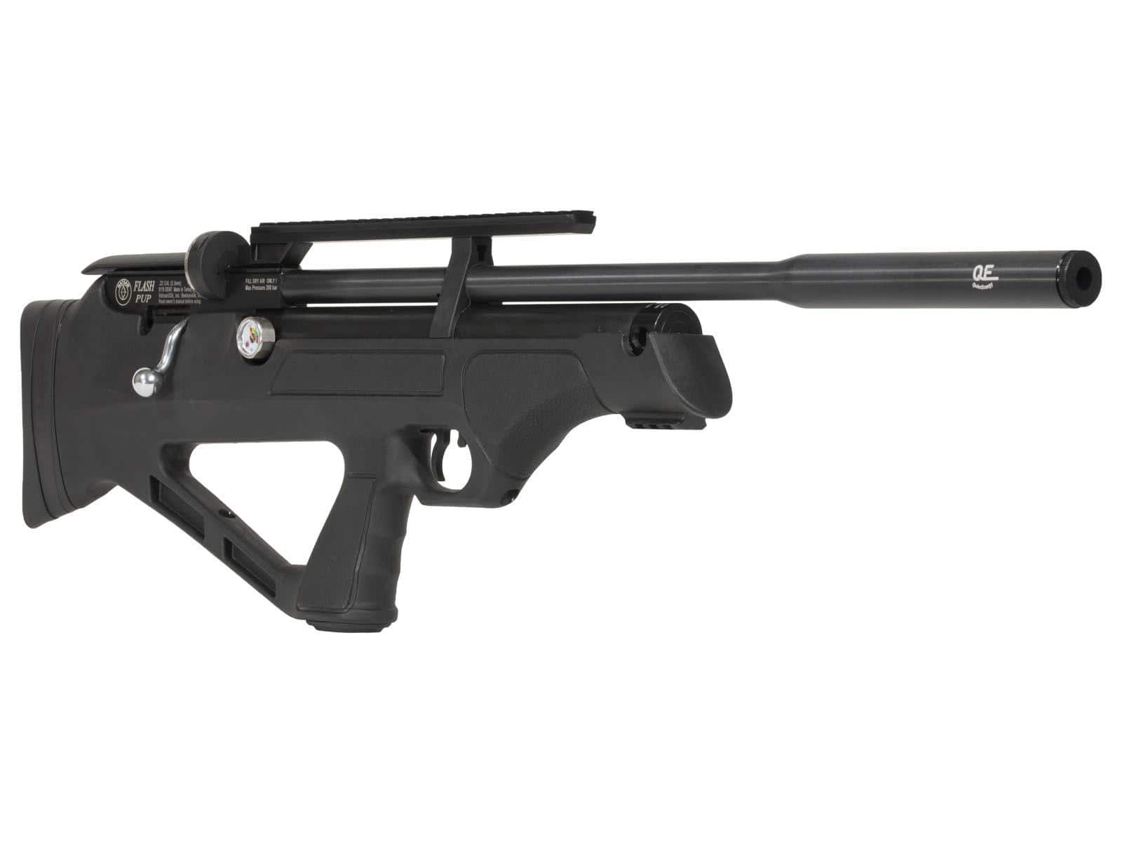 Hatsan FlashPup Syn .25 Cal QE Adv Poly Bullpup Air Rifle - 2 mags/Single-Shot Tray 900 fps