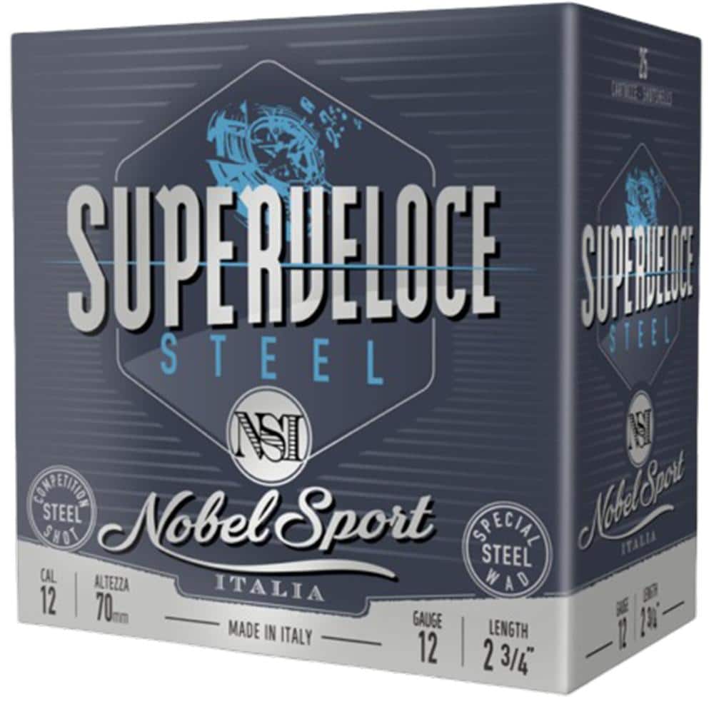 Nobel Target Steel Shotshells 12 ga 2-3/4" 1oz 1378 fps #6 25/ct