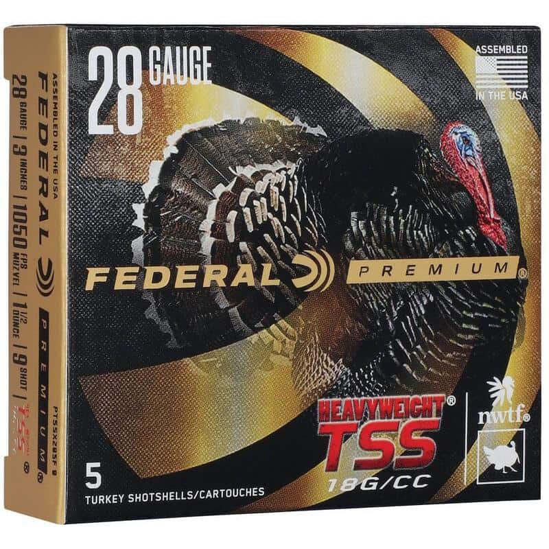 Federal Premium Turkey Heavyweight TSS Shotshell 28ga 3" 1-1/2oz 1050 fps #9 5/ct